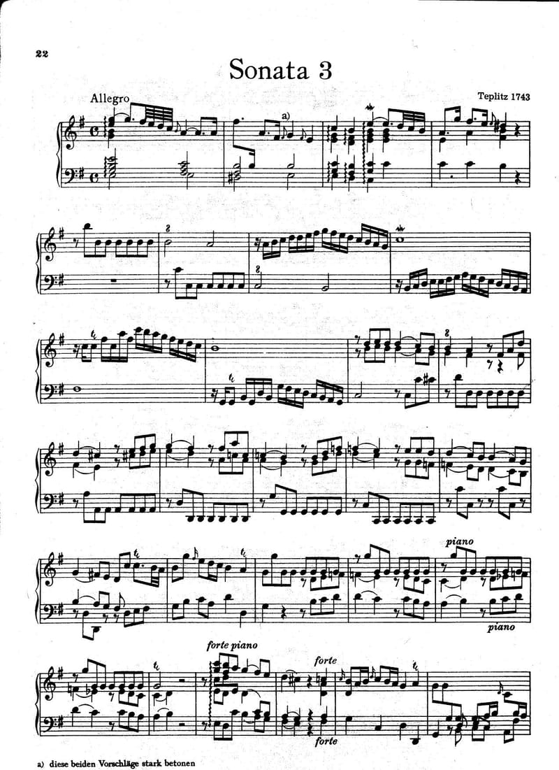 Preview of Württemberg Sonata No. 3 in E minor