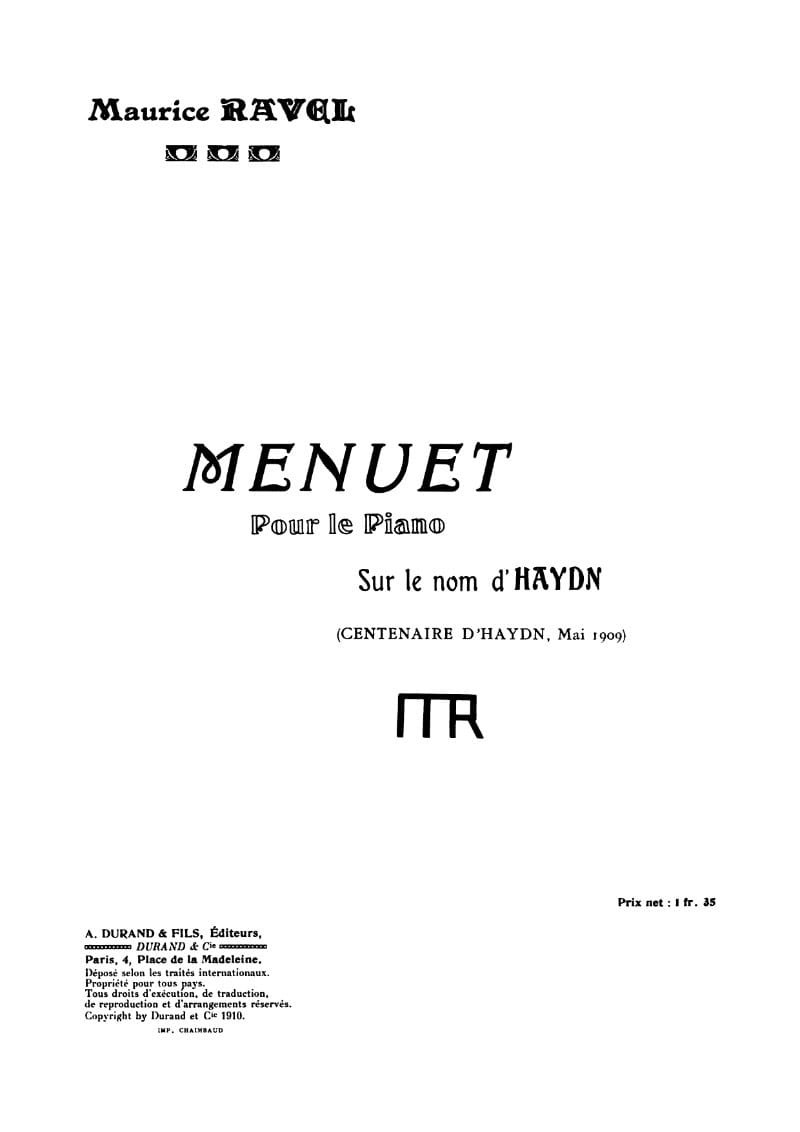 Preview of Menuet sur le nom d'Haydn