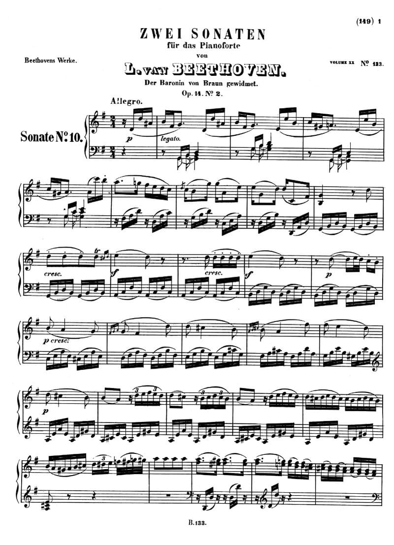 Preview of Sonata No. 10 in G major