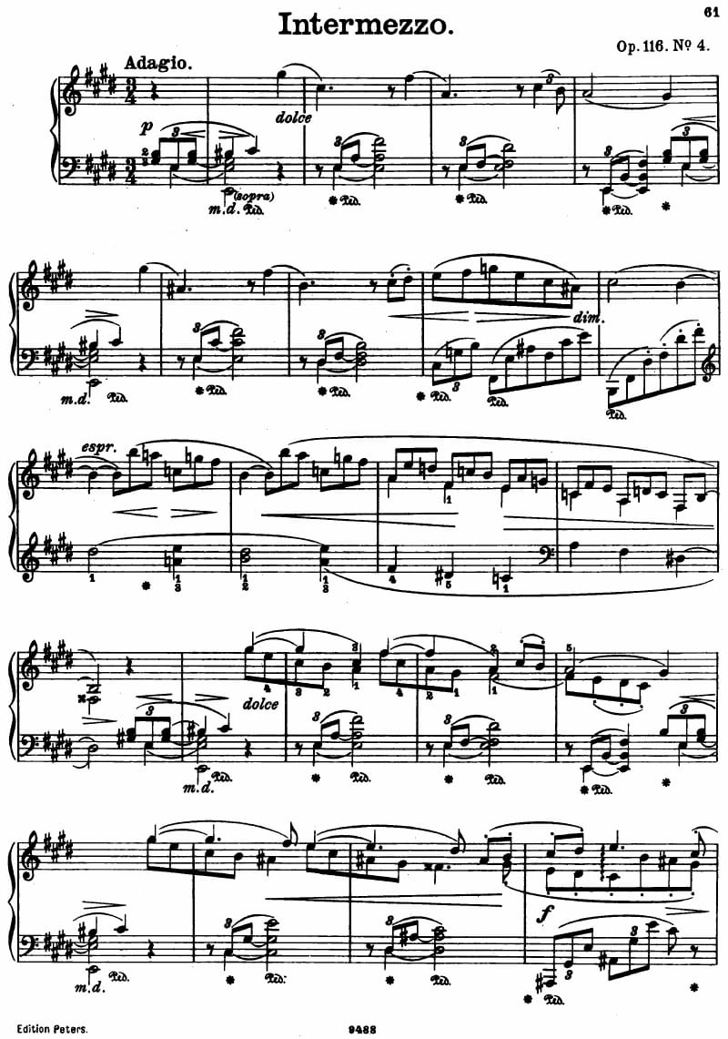 Preview of Intermezzo in E Major