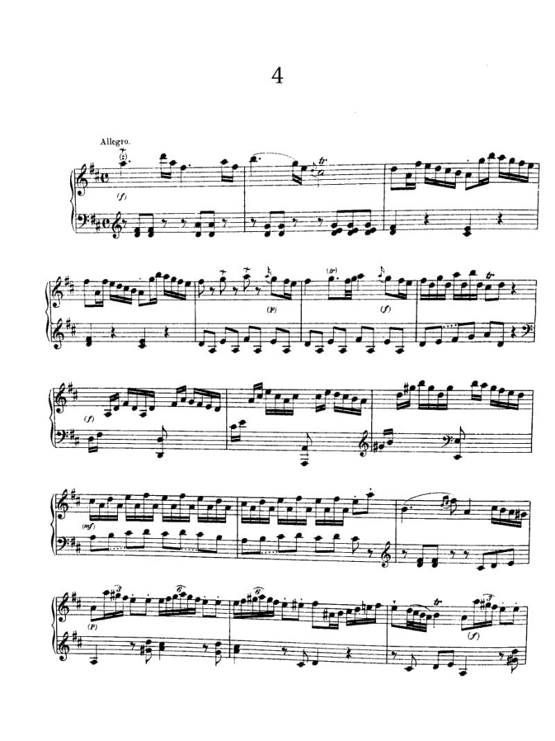 Preview of Keyboard Sonata in D major