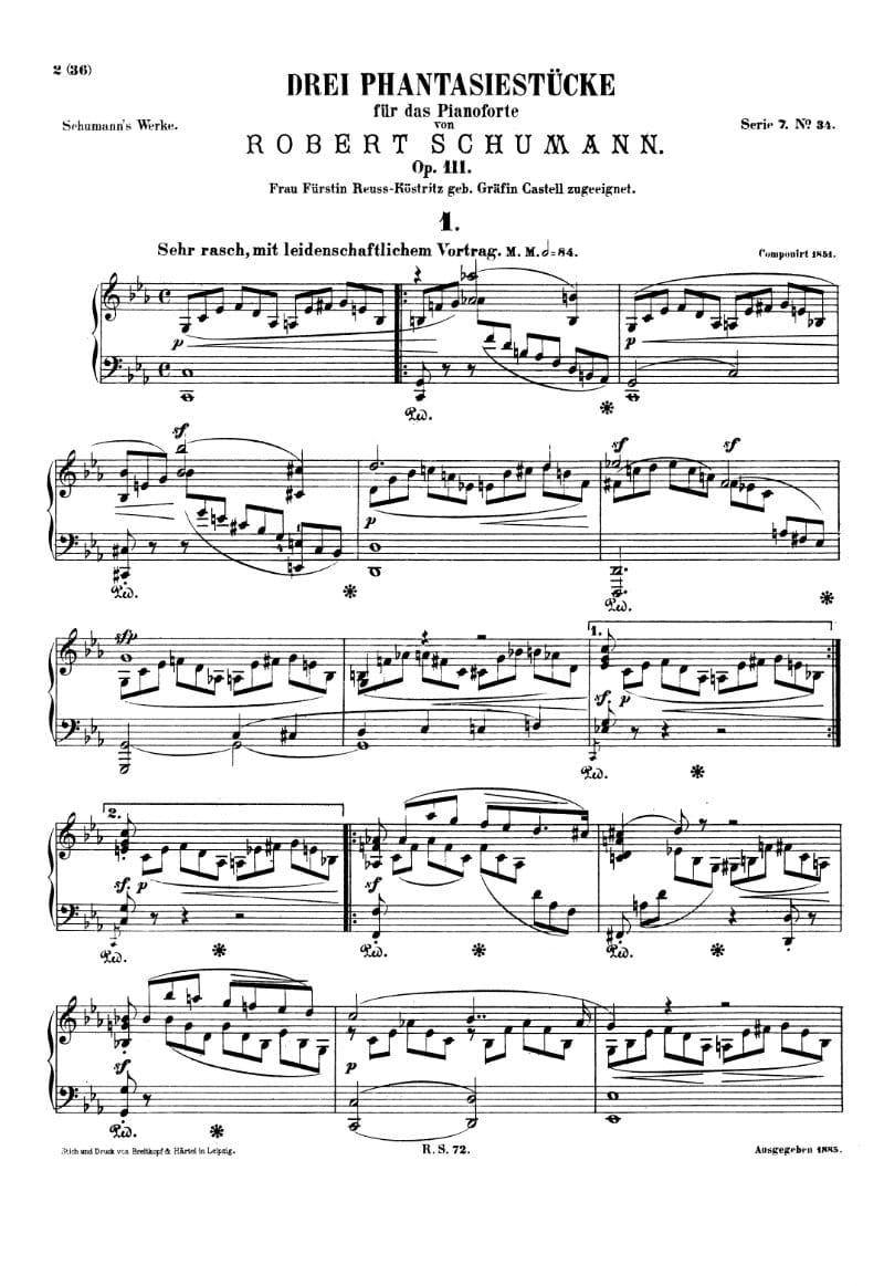 Preview of 3 Fantasiestücke: No. 1 in C Minor