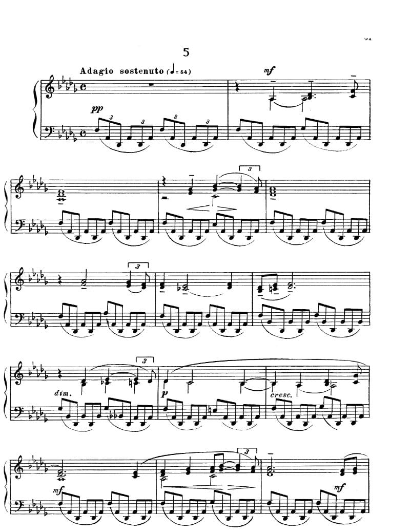 Preview of Moment Musical in D-flat Major