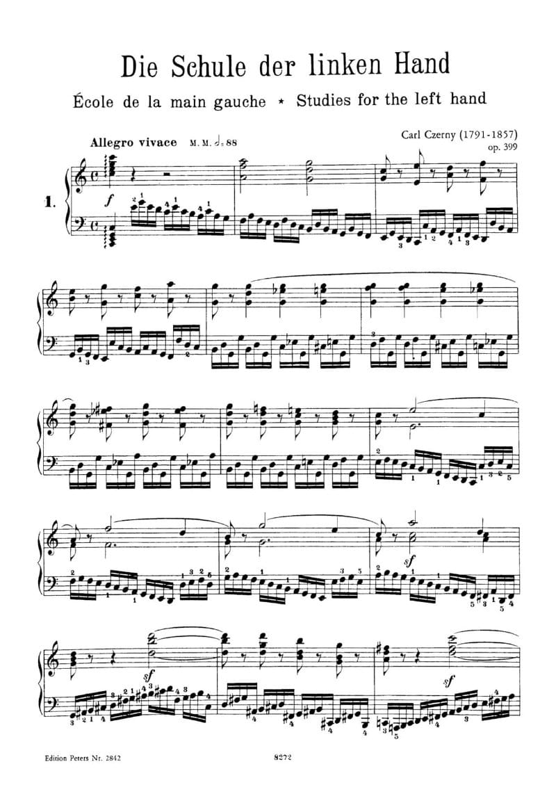 Preview of School for the Left Hand, Op. 399