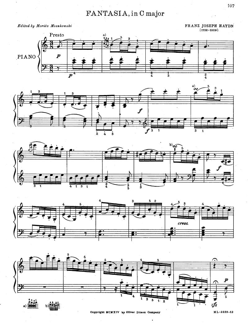 Preview of Fantasia in C major, Hob.XVII:4
