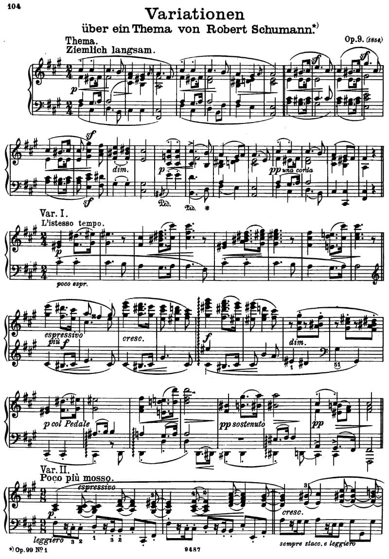 Preview of Variations on a Theme by Robert Schumann