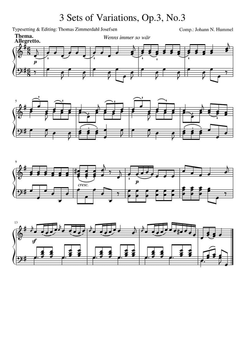 Preview of 3 Sets of Variations for Piano