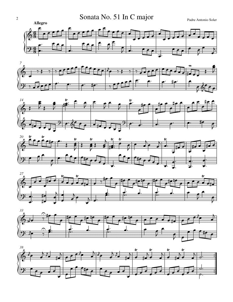 Preview of Keyboard Sonata in C major