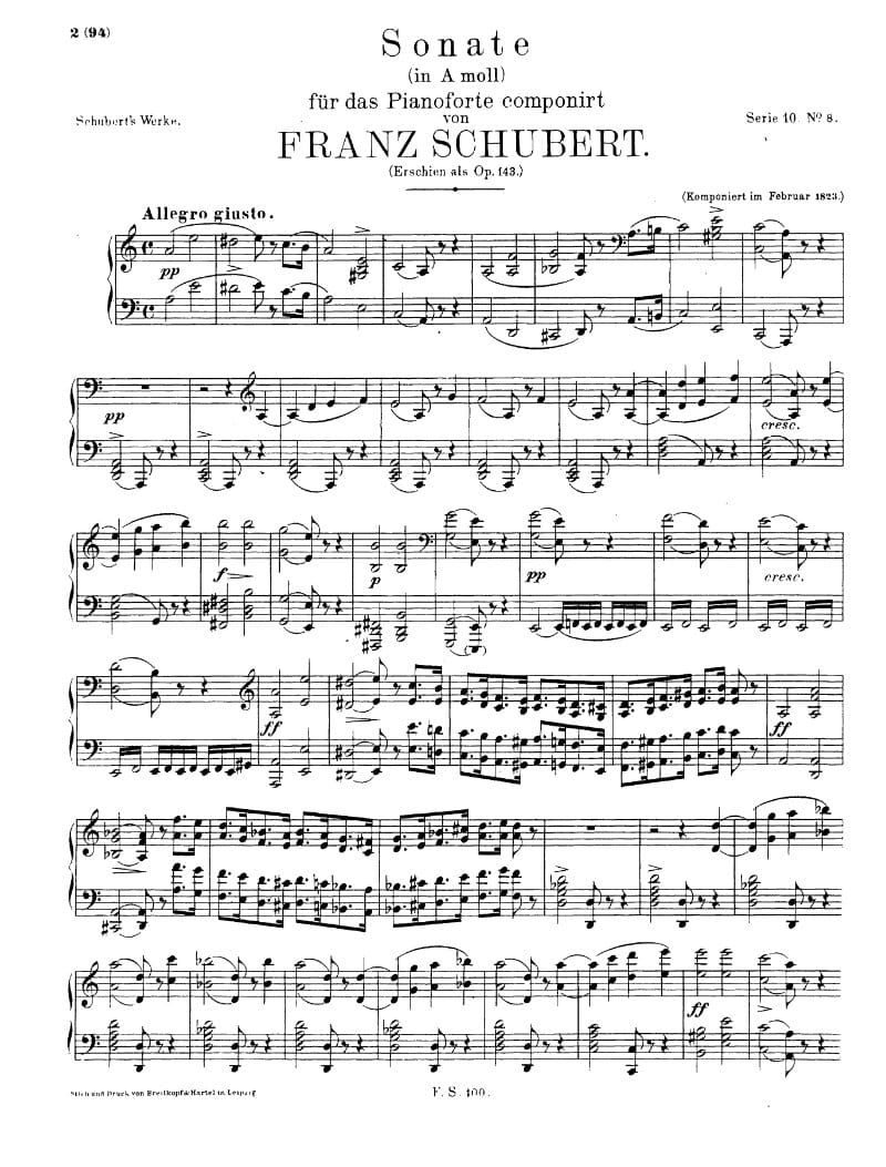 Preview of Piano Sonata in A minor