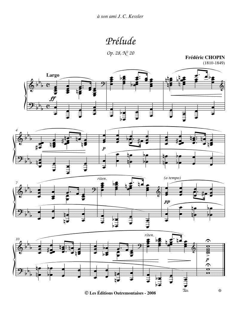 Preview of Prelude in C Minor, Op. 28 No. 20