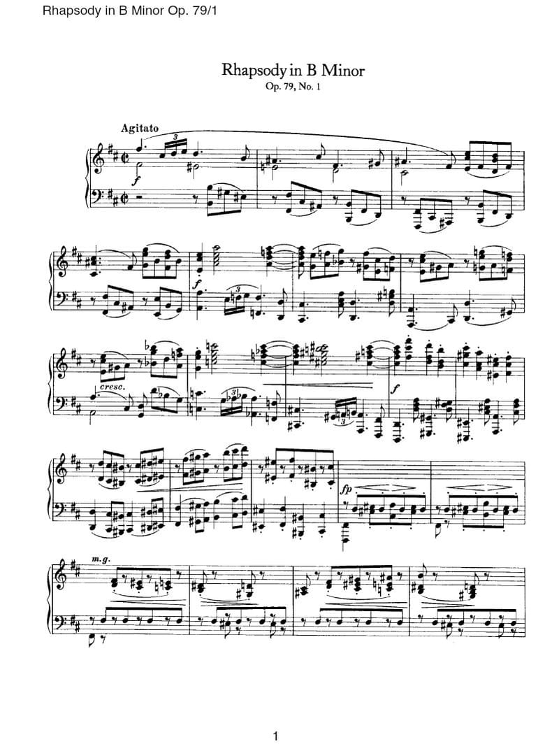 Preview of Rhapsody in B Minor