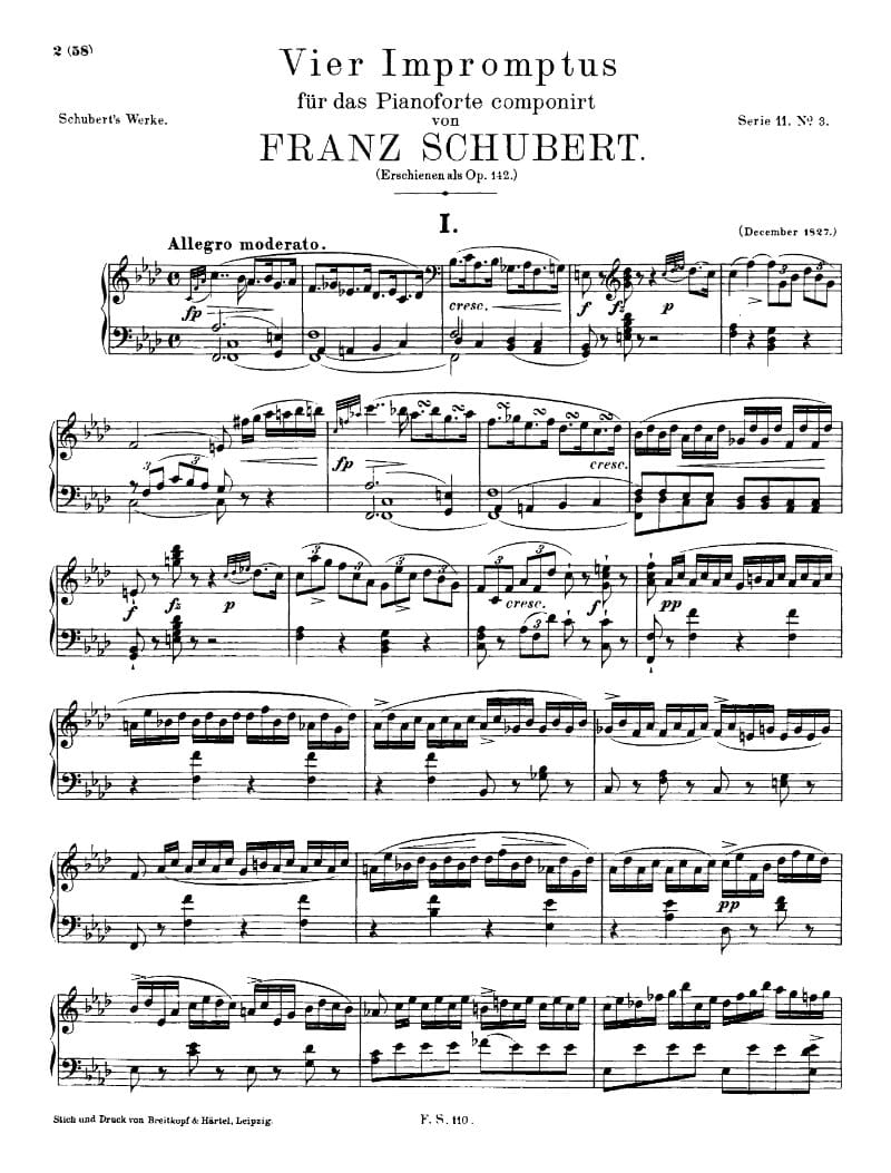Preview of Impromptu No. 1 in F minor