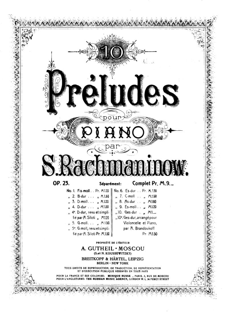 Preview of Prelude in C minor, Op. 23 No. 7