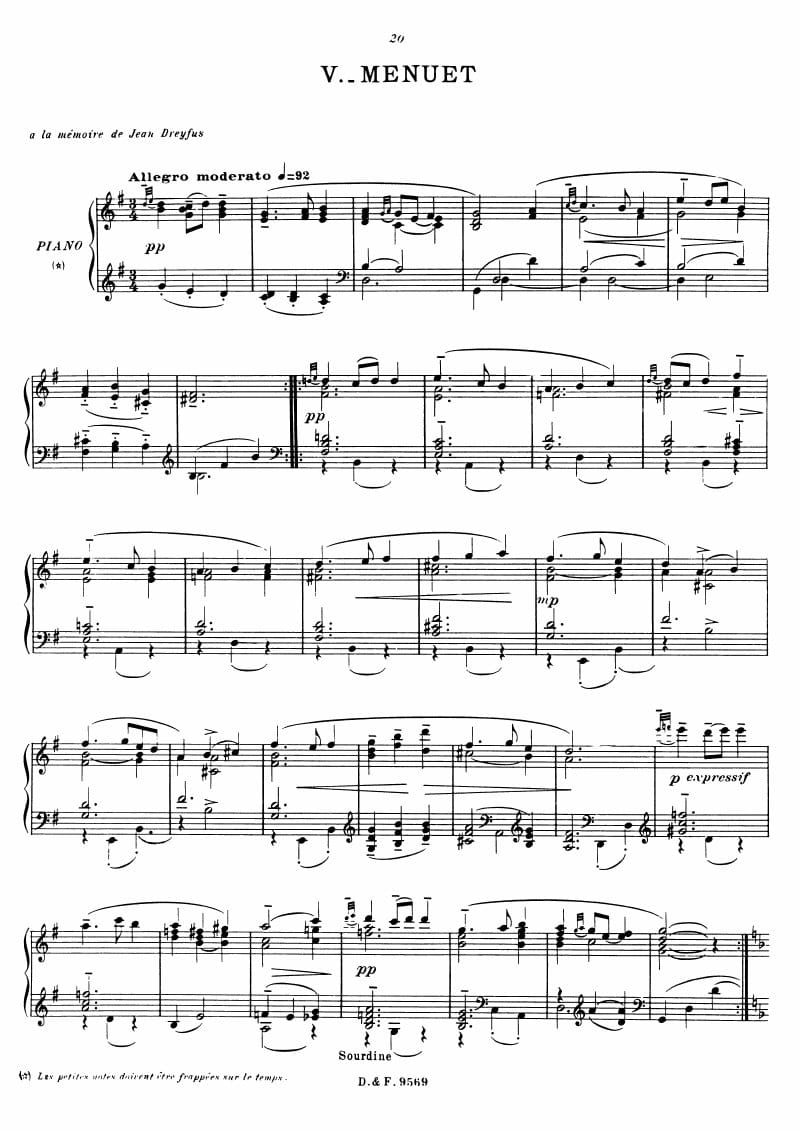 Preview of Le tombeau de Couperin: Menuet