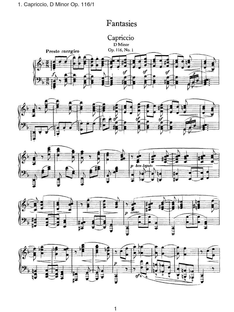 Preview of Capriccio in D minor