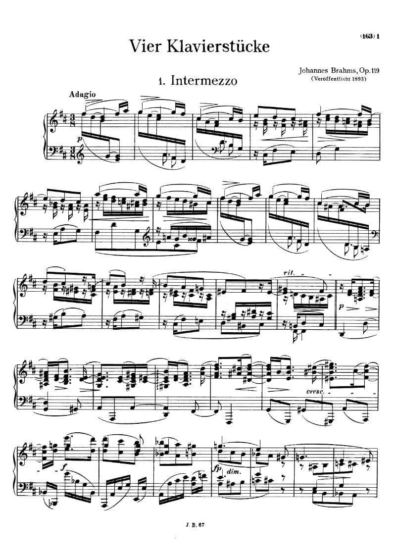 Preview of Intermezzo in E Minor