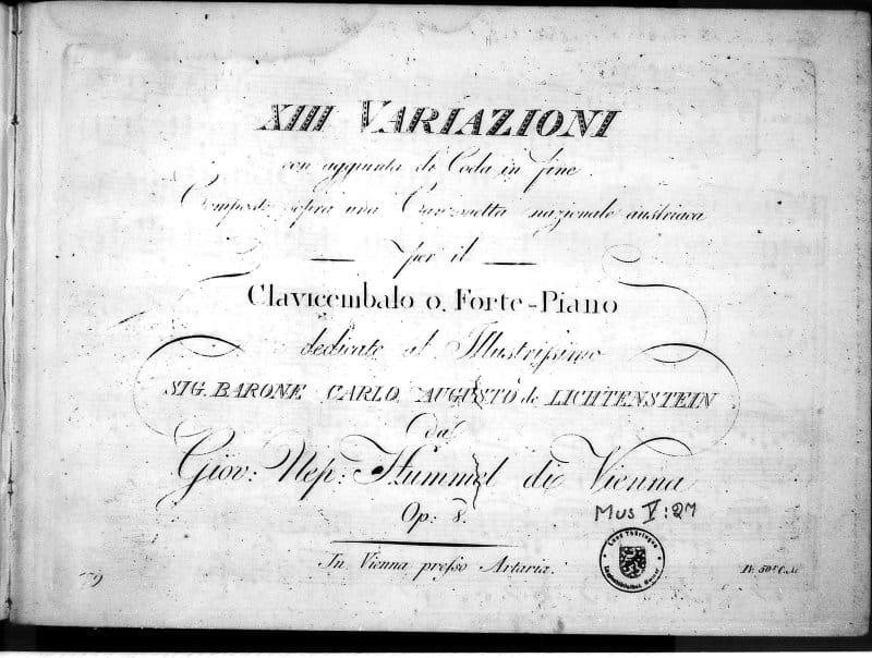 Preview of Variations on an Austrian Song