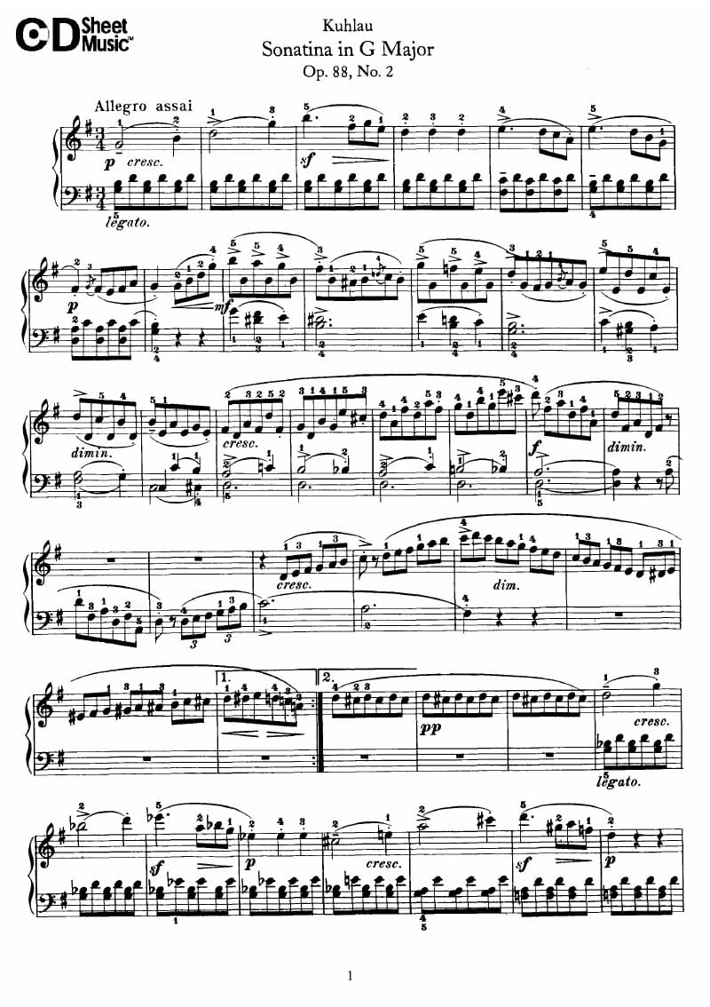 Preview of Sonatina in G major