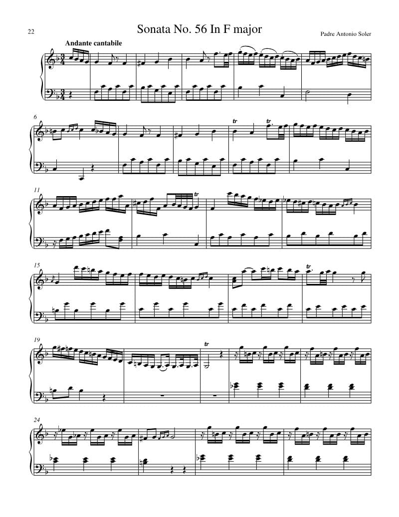 Preview of Keyboard Sonata in F major