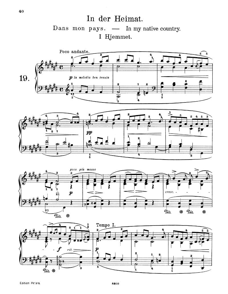 Preview of Lyric Pieces: In My Native Country