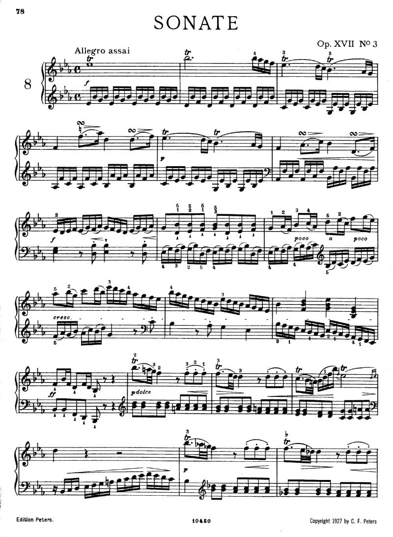 Preview of Keyboard Sonata in E-flat major