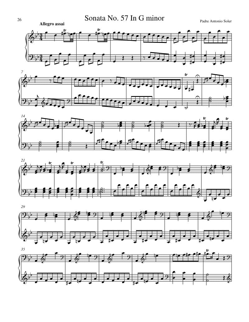Preview of Keyboard Sonata in G minor