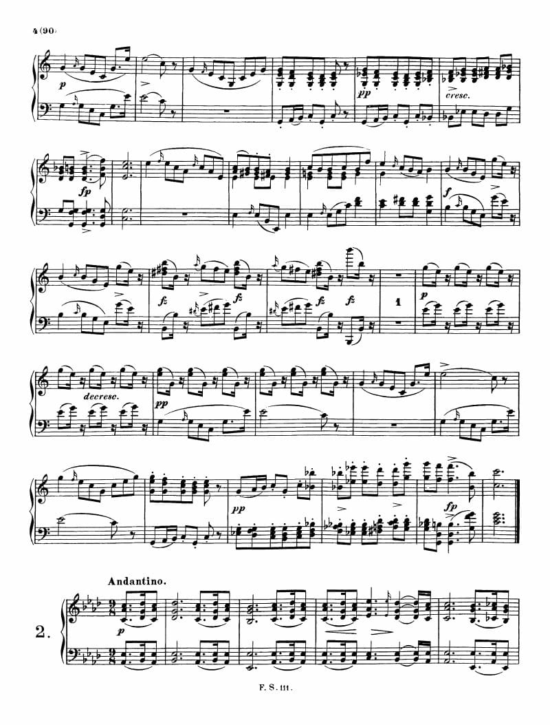 Preview of Moments Musicaux No. 2 in A-flat Major