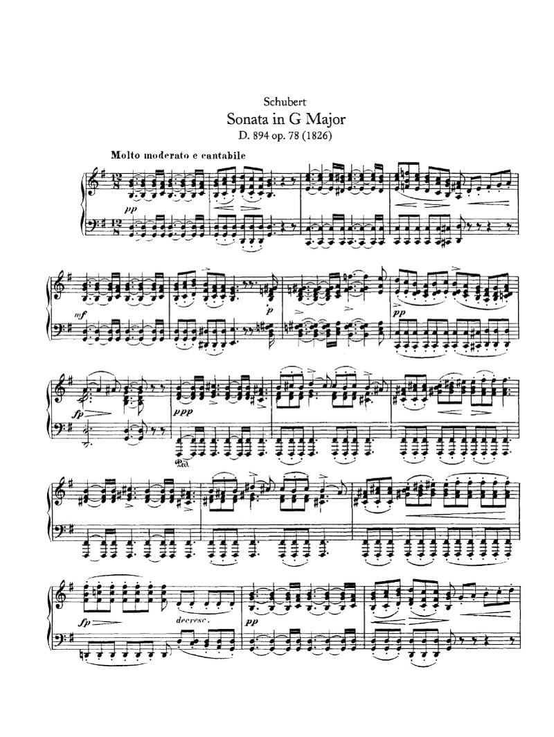 Preview of Piano Sonata in G major