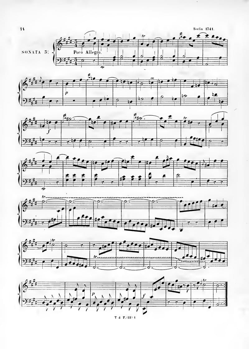 Preview of Prussian Sonata No. 3 in E major, Wq. 48/3