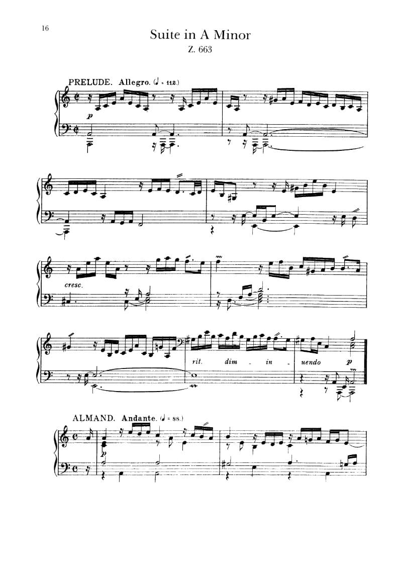 Preview of Suite in A minor