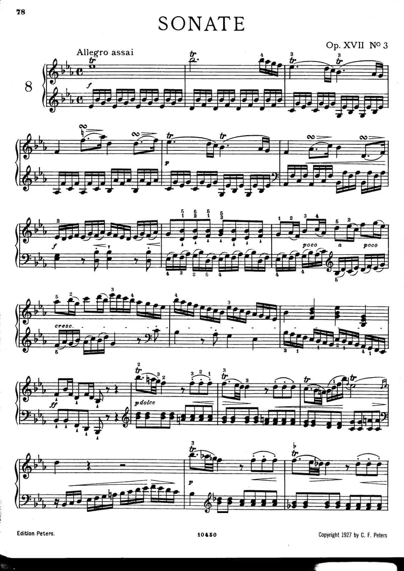 Preview of Keyboard Sonata in E-flat Major, W.A 9b