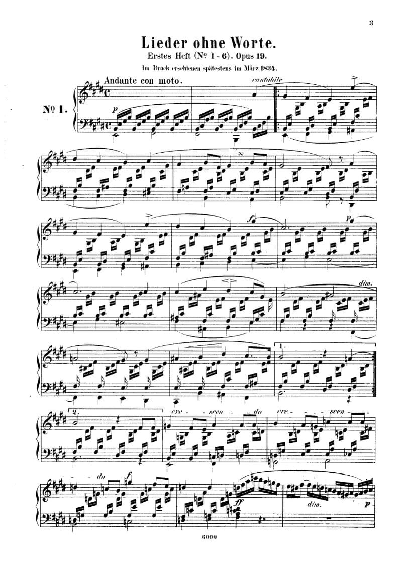 Preview of Songs Without Words: Hunting Song
