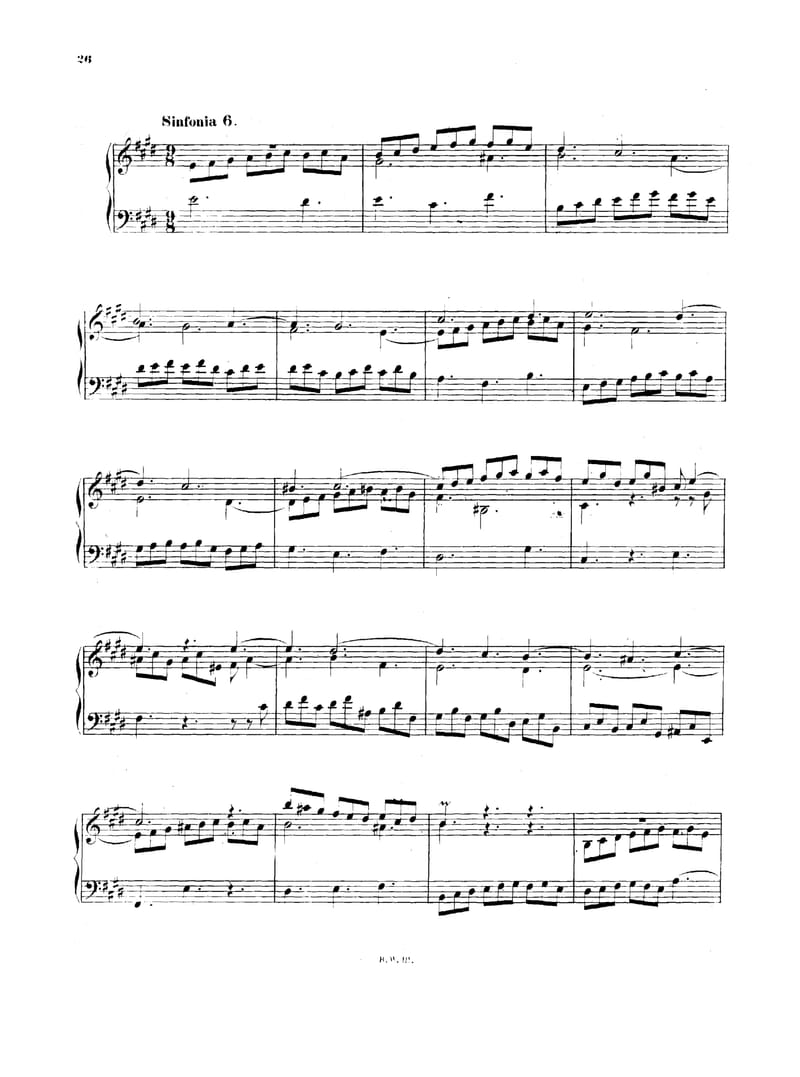 Preview of Sinfonia No. 6 in E Major