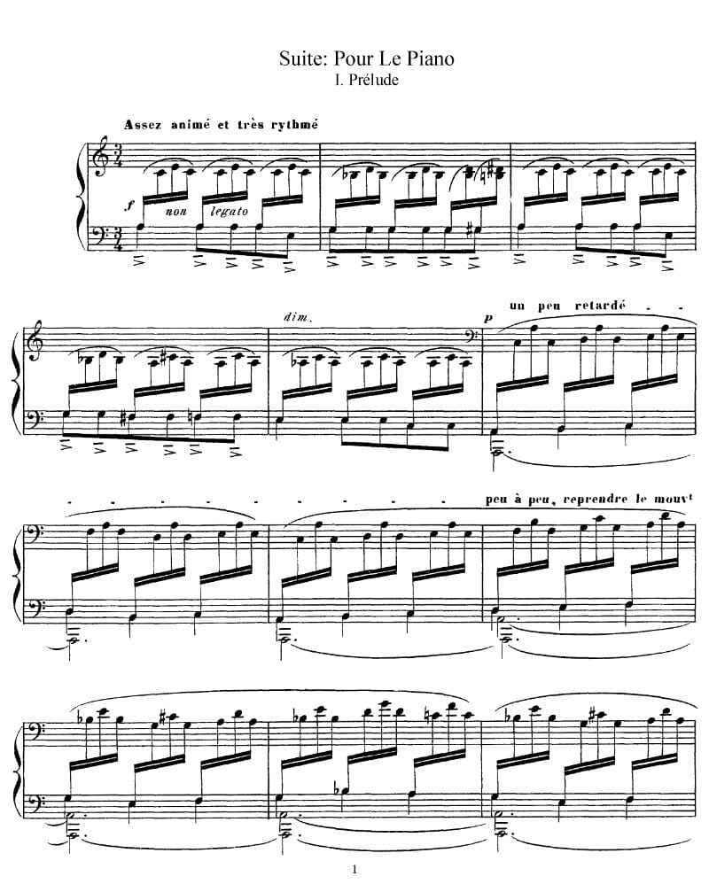 Preview of Pour le piano