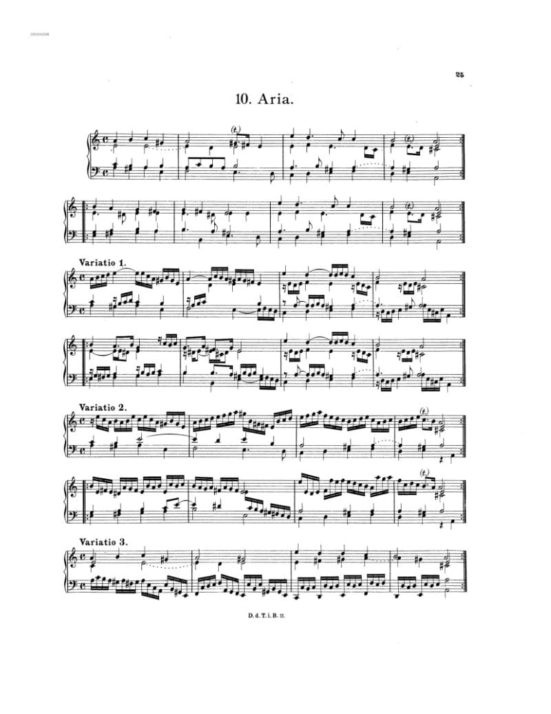 Preview of Aria and 4 Variations in A minor