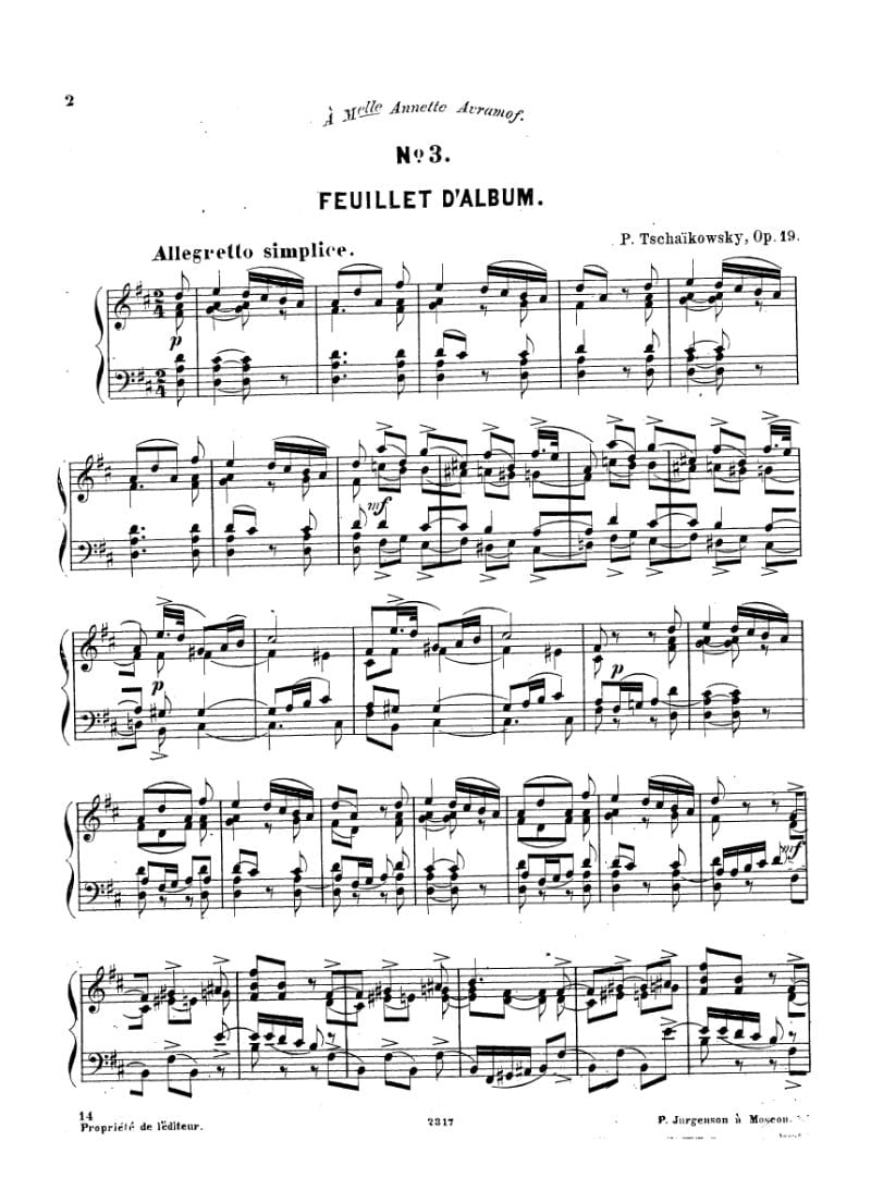 Preview of 6 Pieces: No. 3 Feuillet d’album