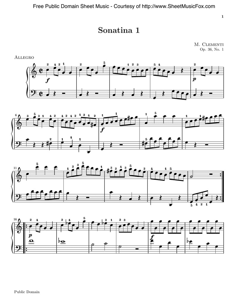 Preview of Sonatina in C Major, Op. 36 No. 1