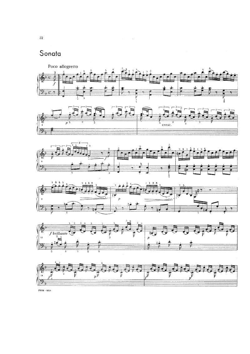Preview of Keyboard Sonata in F Major