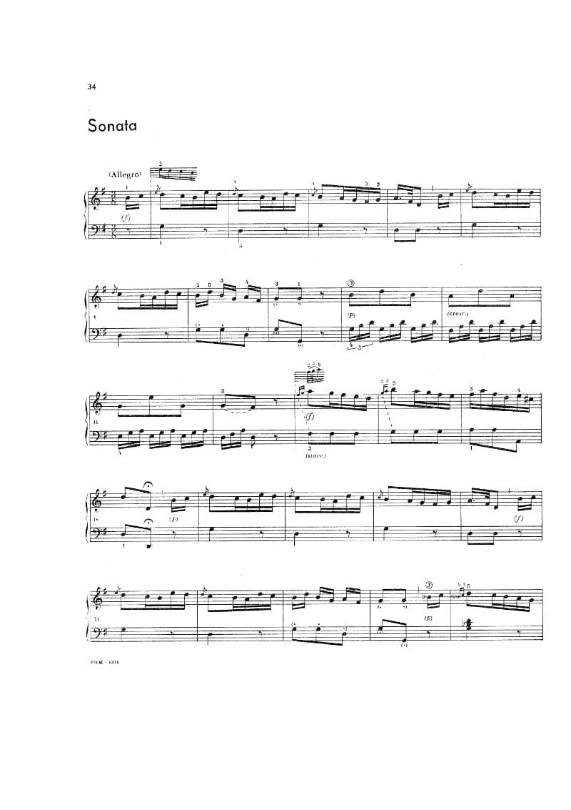 Preview of Keyboard Sonata in G Major