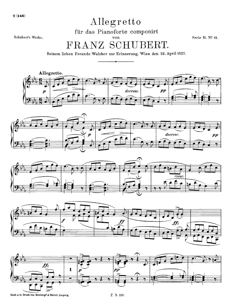 Preview of Allegretto in C minor