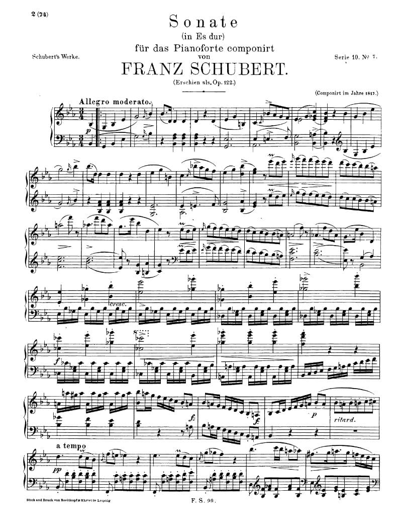 Preview of Piano Sonata in E-flat major