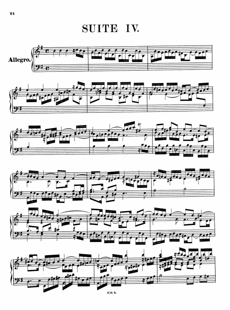 Preview of Keyboard Suite No. 4 in E Minor