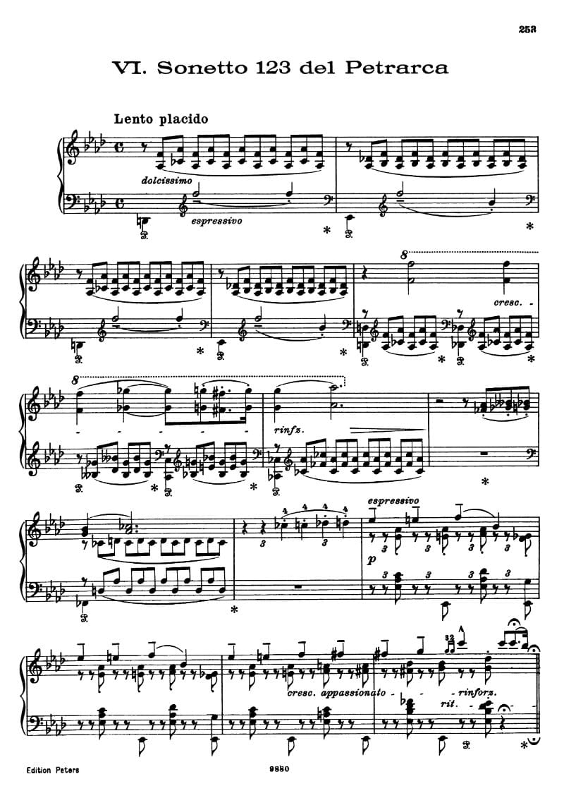 Preview of Sonetto 123 del Petrarca (Années de pèlerinage II)