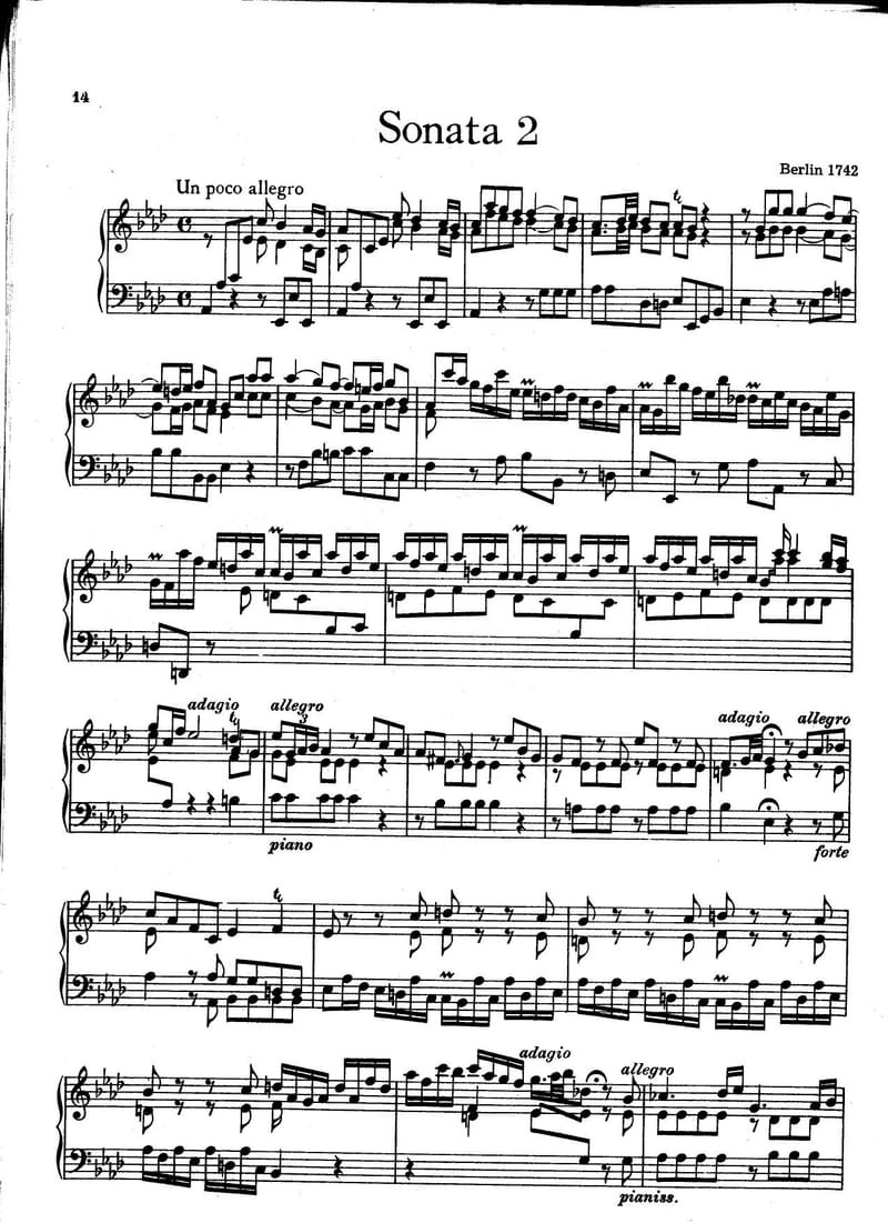 Preview of Württemberg Sonata No. 2 in A-flat major