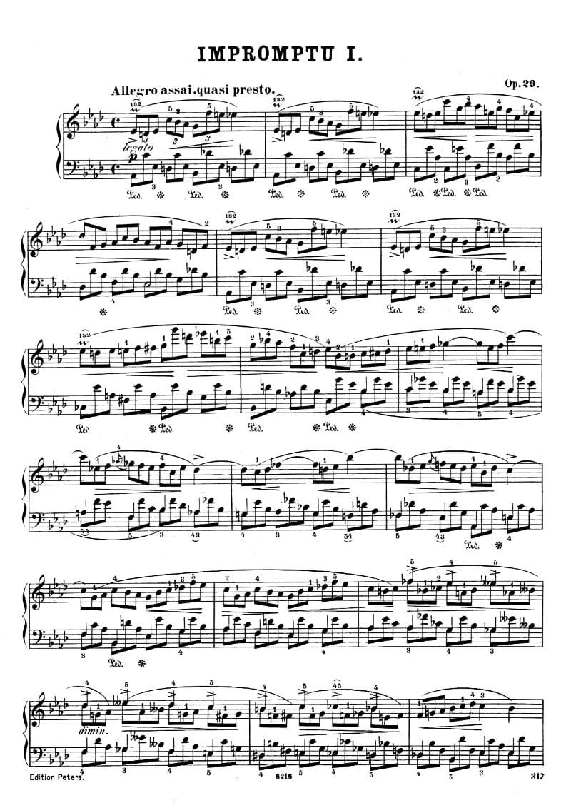 Preview of Impromptu No. 1 in A-flat Major