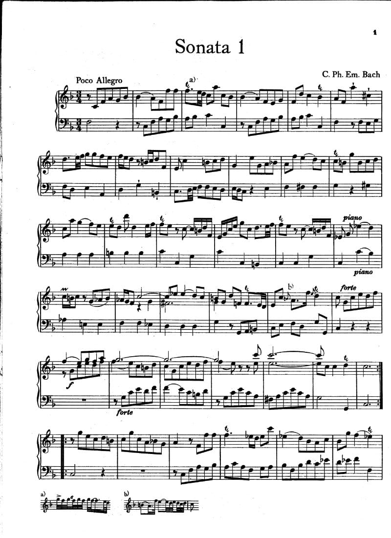 Preview of 6 Prussian Sonatas, Wq. 48