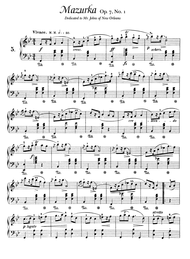 Preview of Mazurka in B-flat Major