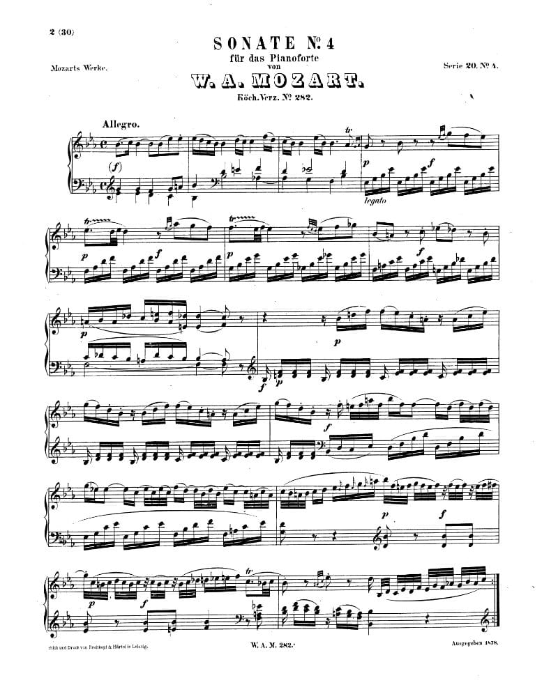 Preview of Sonata in E-flat major (No. 4)