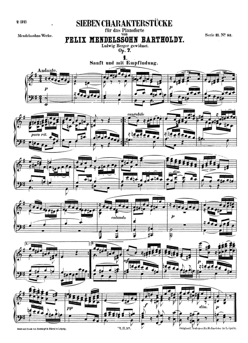 Preview of 7 Charakterstücke: No. 1 in E-flat Major