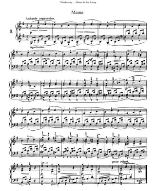 Album for the Young: Mamma by Pyotr Ilyich Tchaikovsky